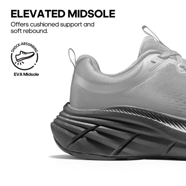 lightweight running shoes-Black