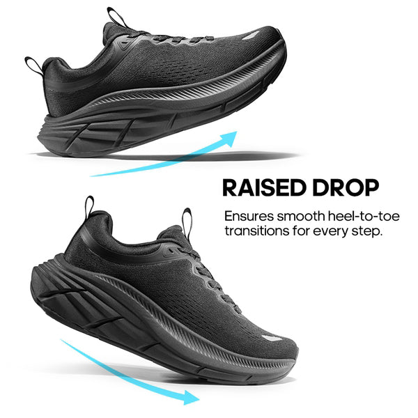 lightweight running shoes-Black