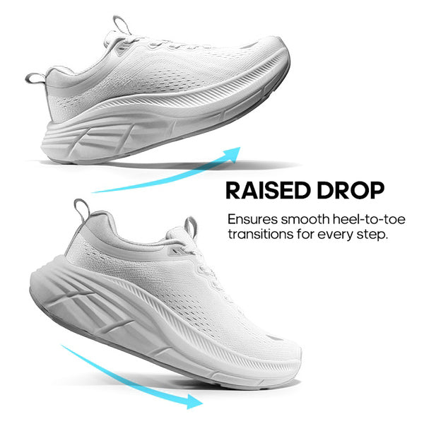 lightweight running shoes-White