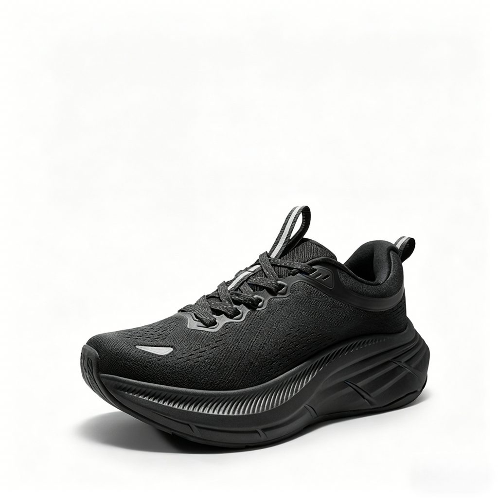 lightweight running shoes-Black