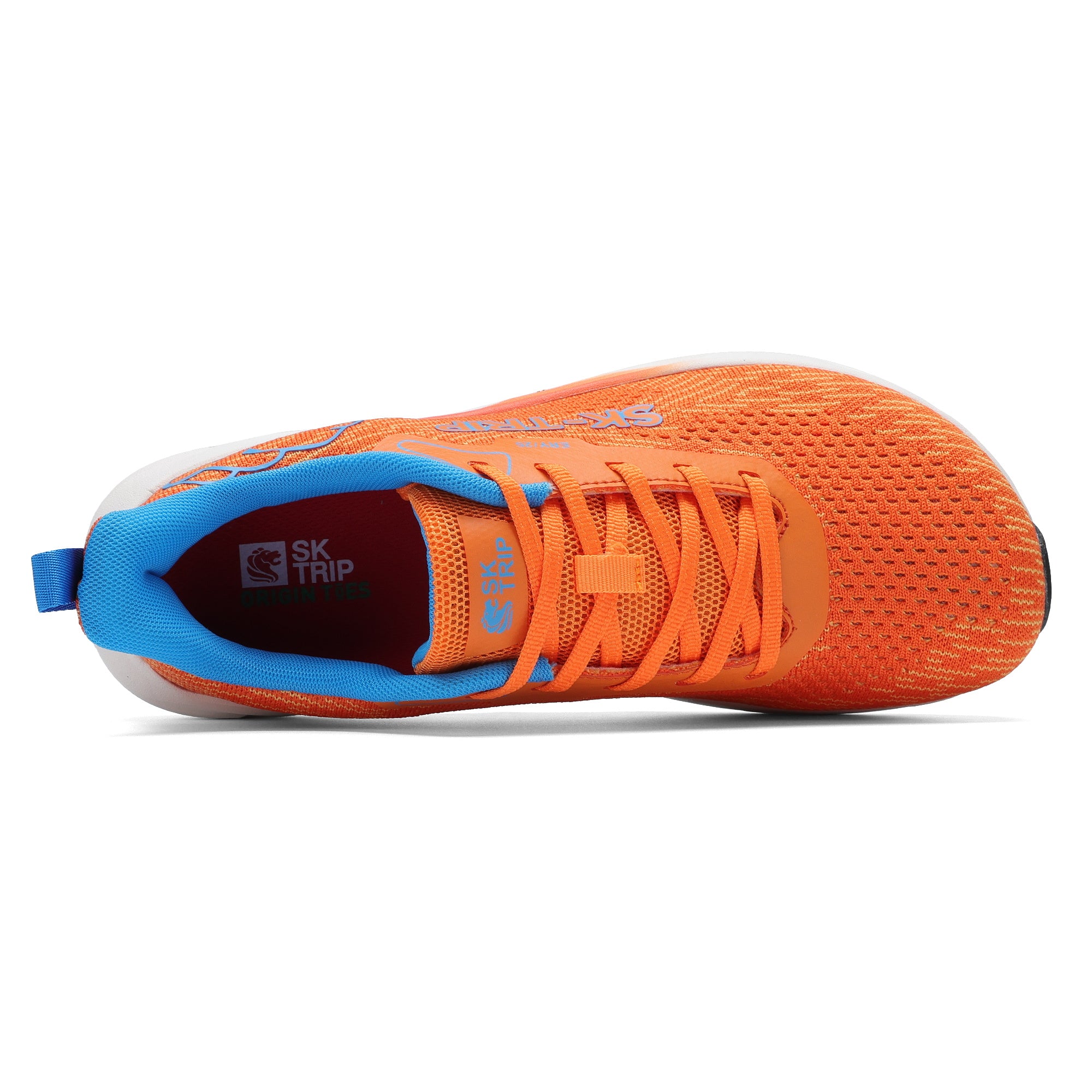 Sting Tree 8011-1 Orange Running Shoes Top View - Wide Forefoot Space